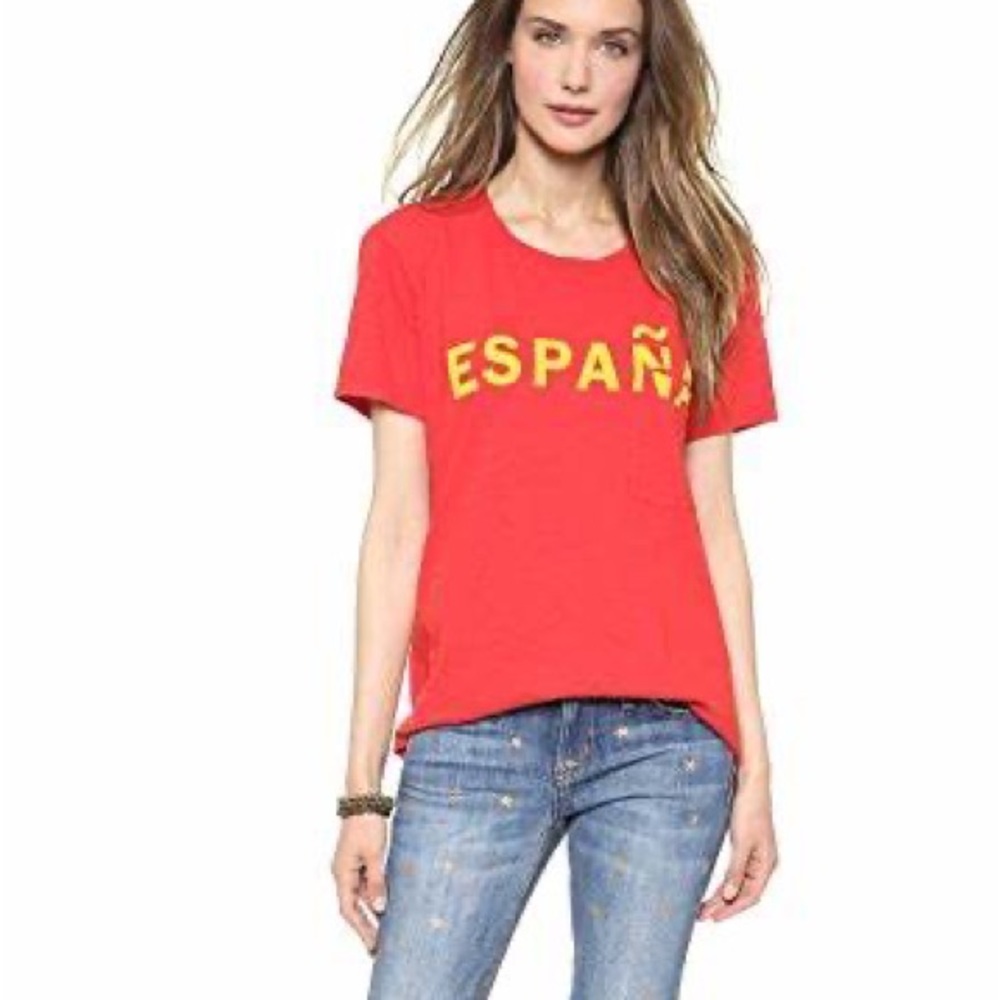 NWT Elizabeth and James TEXTILE Espana t-shirt Size M